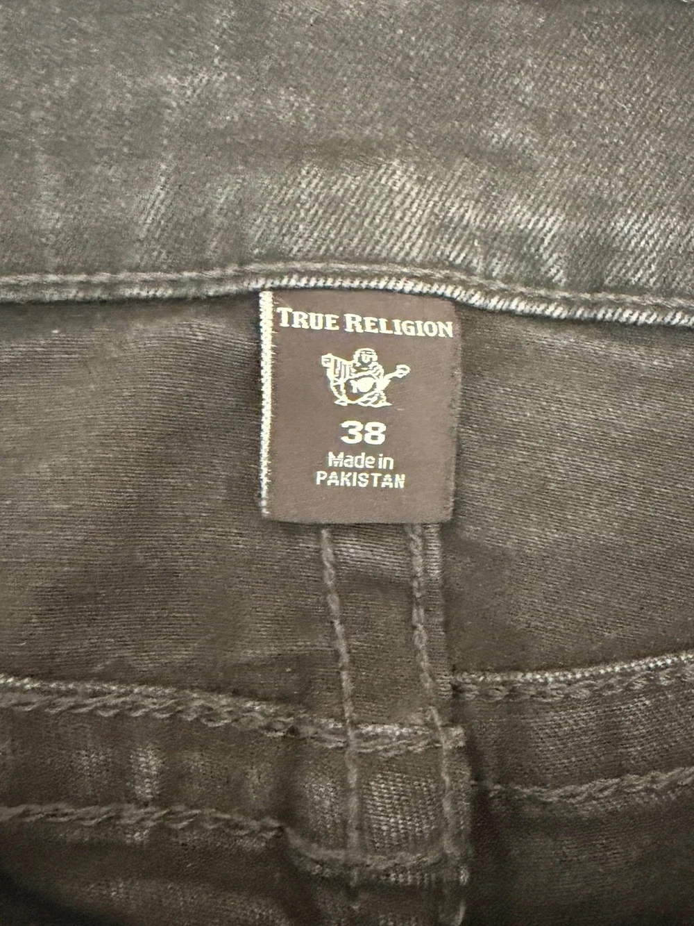 True Religion Men's Black Straight-Leg Jeans